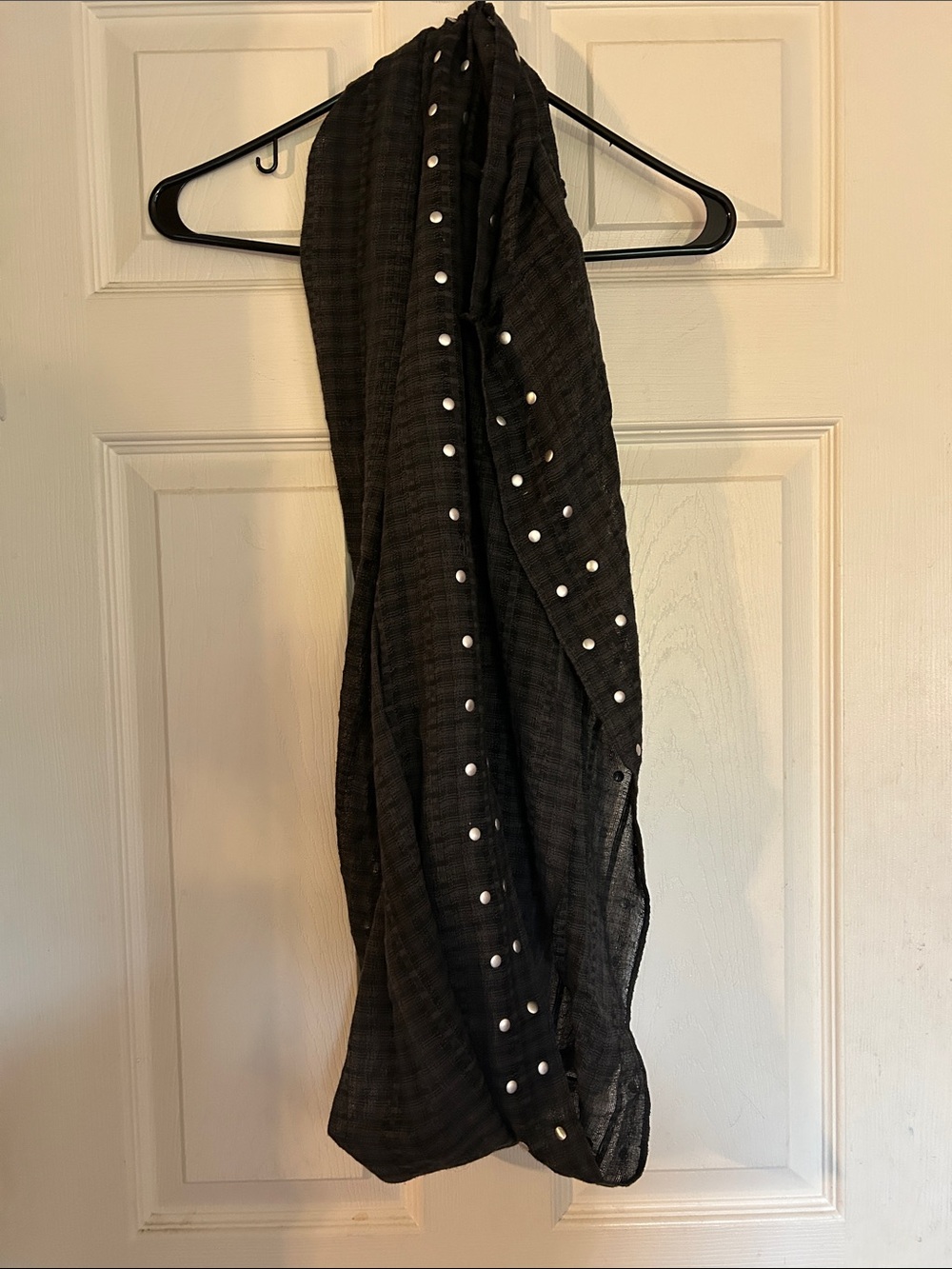 Black Studded Women's Scarf